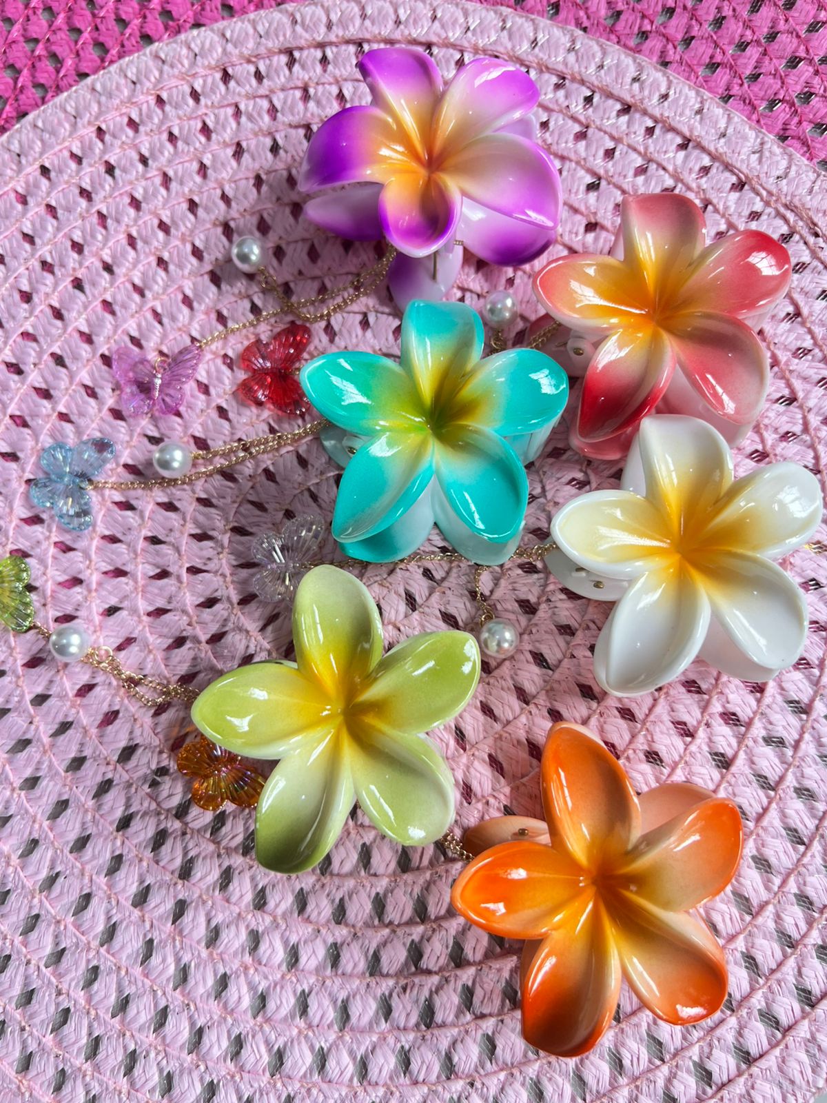 12 ganchos hawaiano con colgante